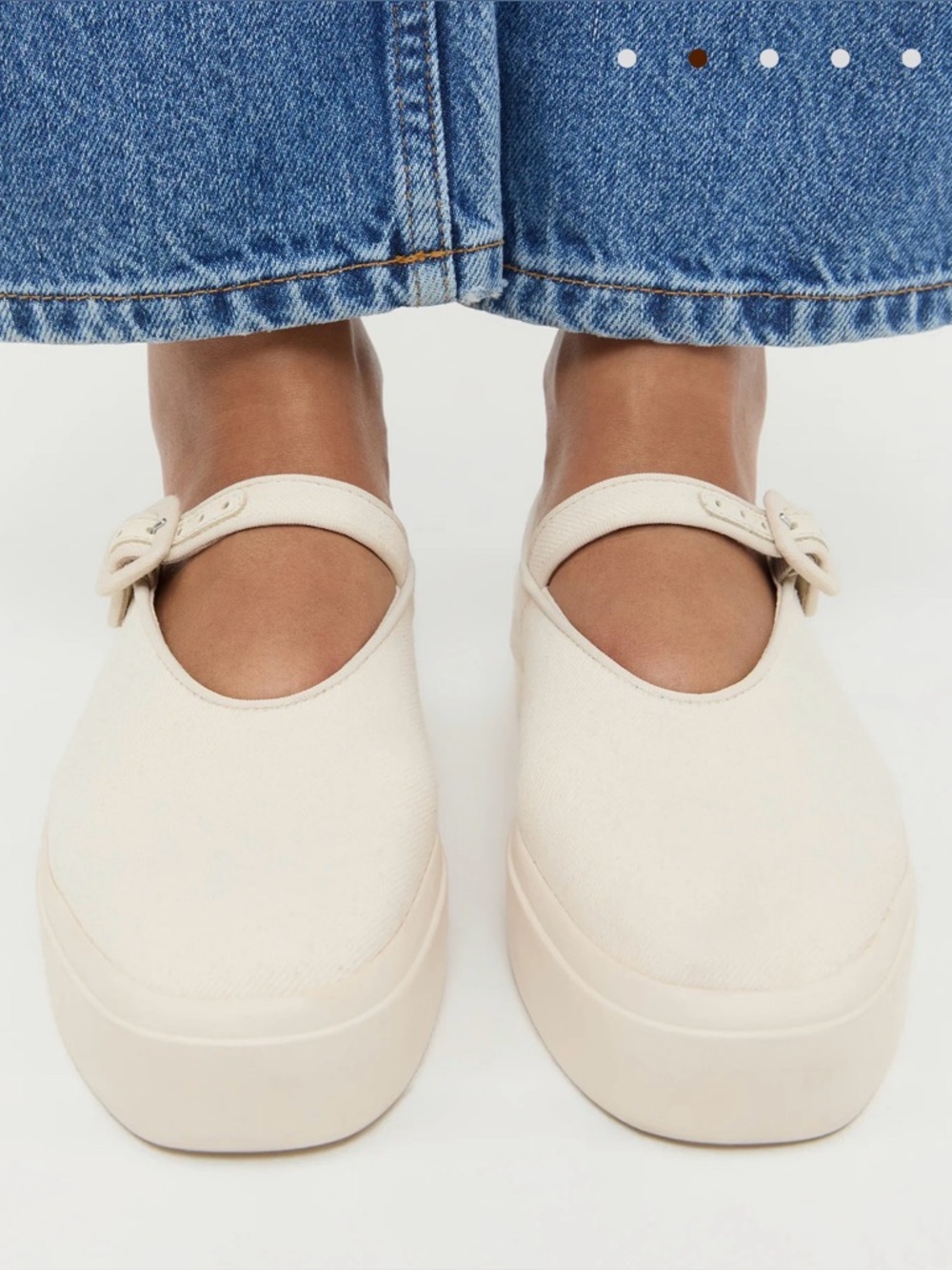 Loeffler Randall Cooper Natural Mary Jane Sneaker